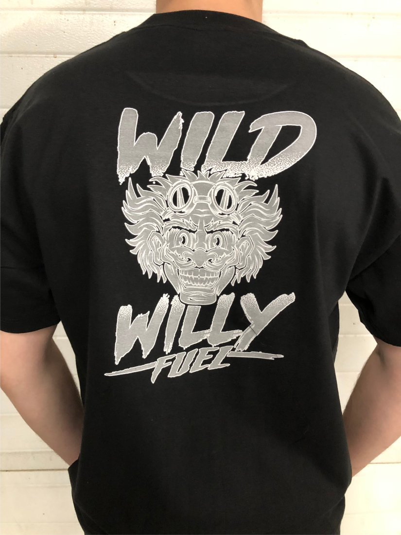 Short Sleeve Grey Logo Wild Willy T Shirt